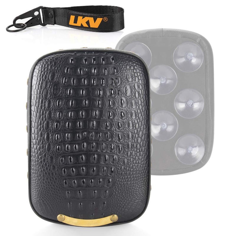 LKV 10.63â€³ Motorcycle Pessenger Seat, Rear Leather Pillion Pad with 8 Suction Cup Motorcycle Pillion Seat Cushion for Harley Dyna Sportster Chopper - Image 1